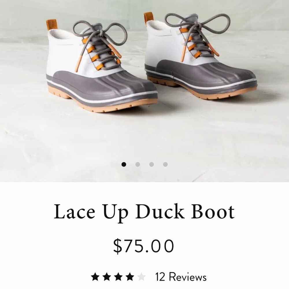 Chooka duck/rain bootie, Size 8.